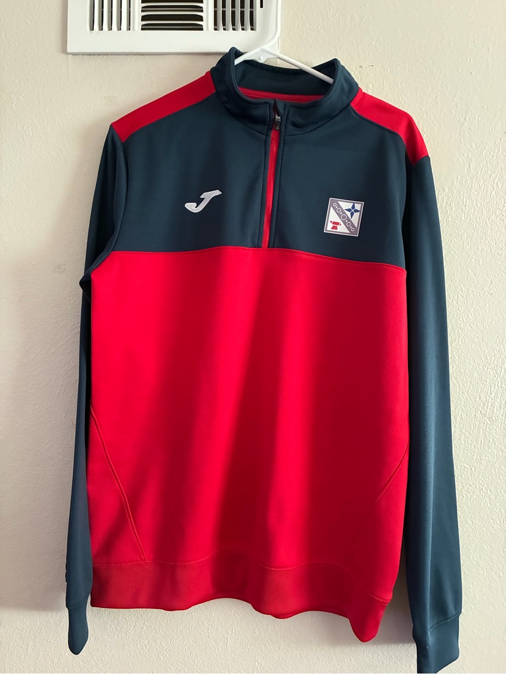 Joma Men’s Red & Navy Quarter-Zip Performance Pullover
